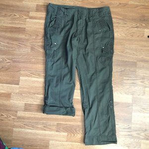 Suko Cargo sz 14 Olive Green Cargo Roll Up Pants
